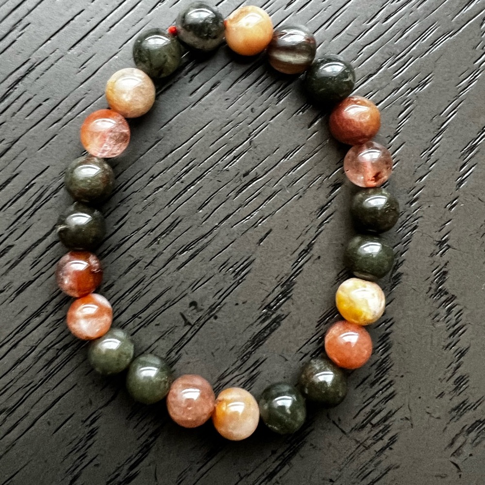 Colorful rabbit fur bracelet